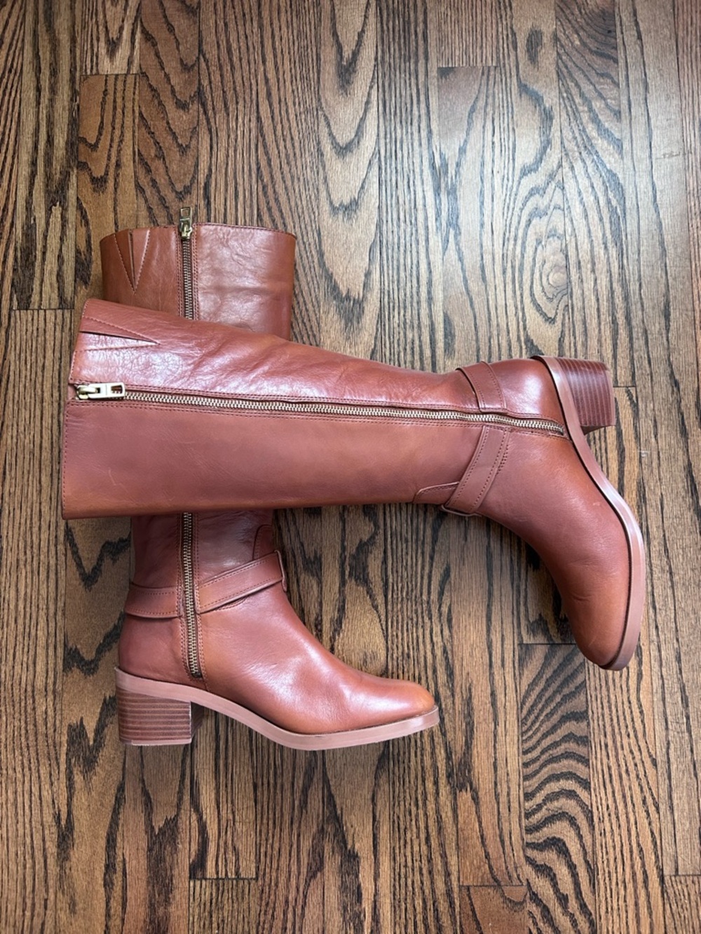 Coach Saddle Leather Tall Boots - Picture 2 of 15